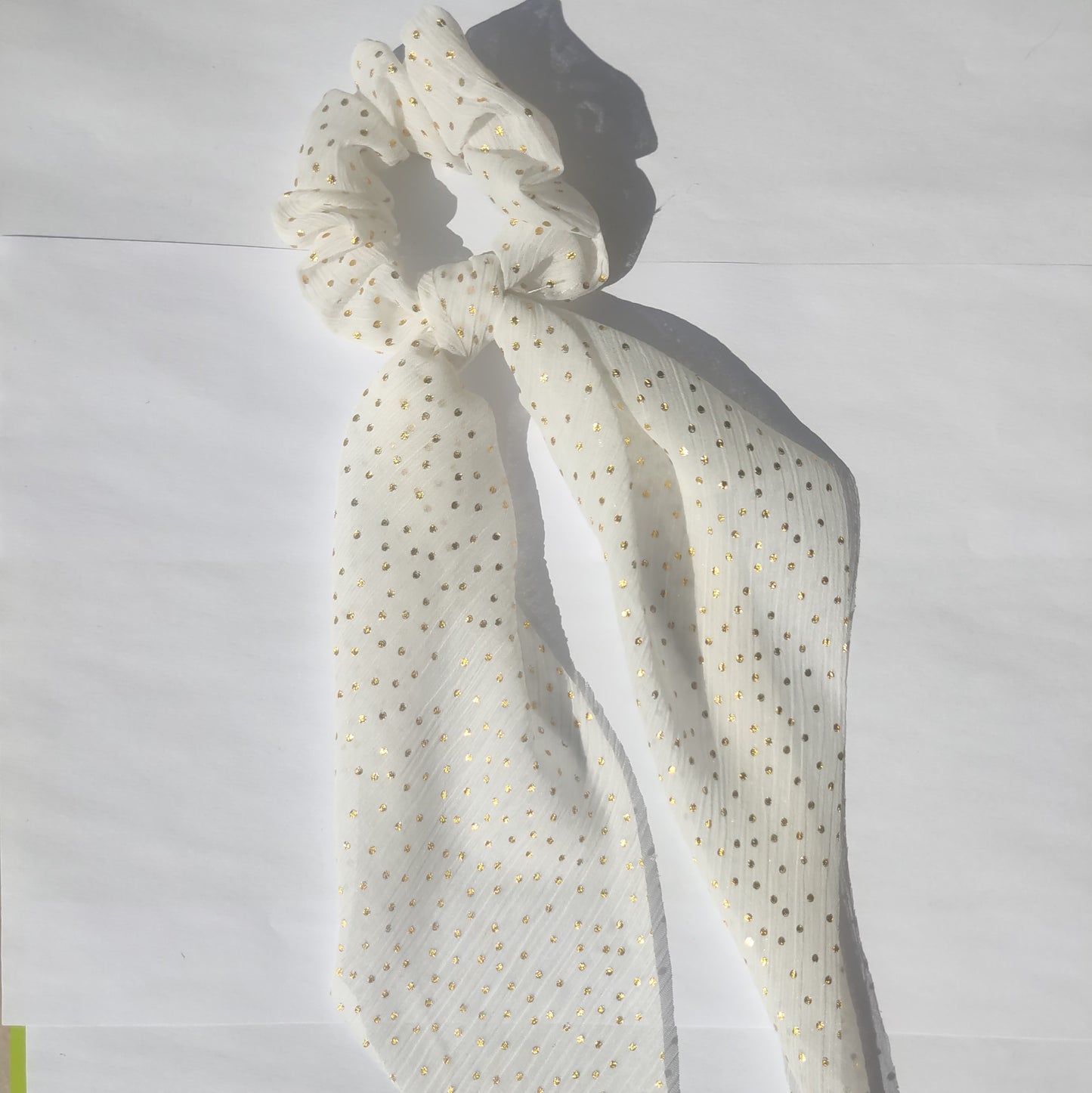 Polka Dot Ribbon Scrunchie