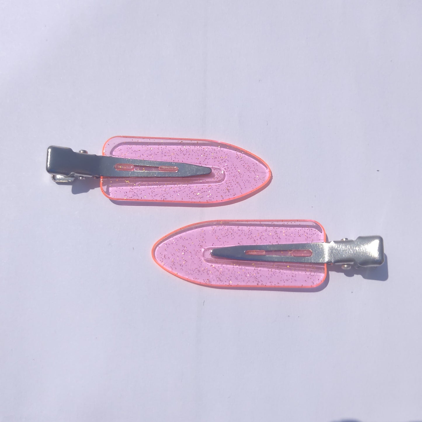 Flat Hair Styling Clips- Glitter (Set of 2)