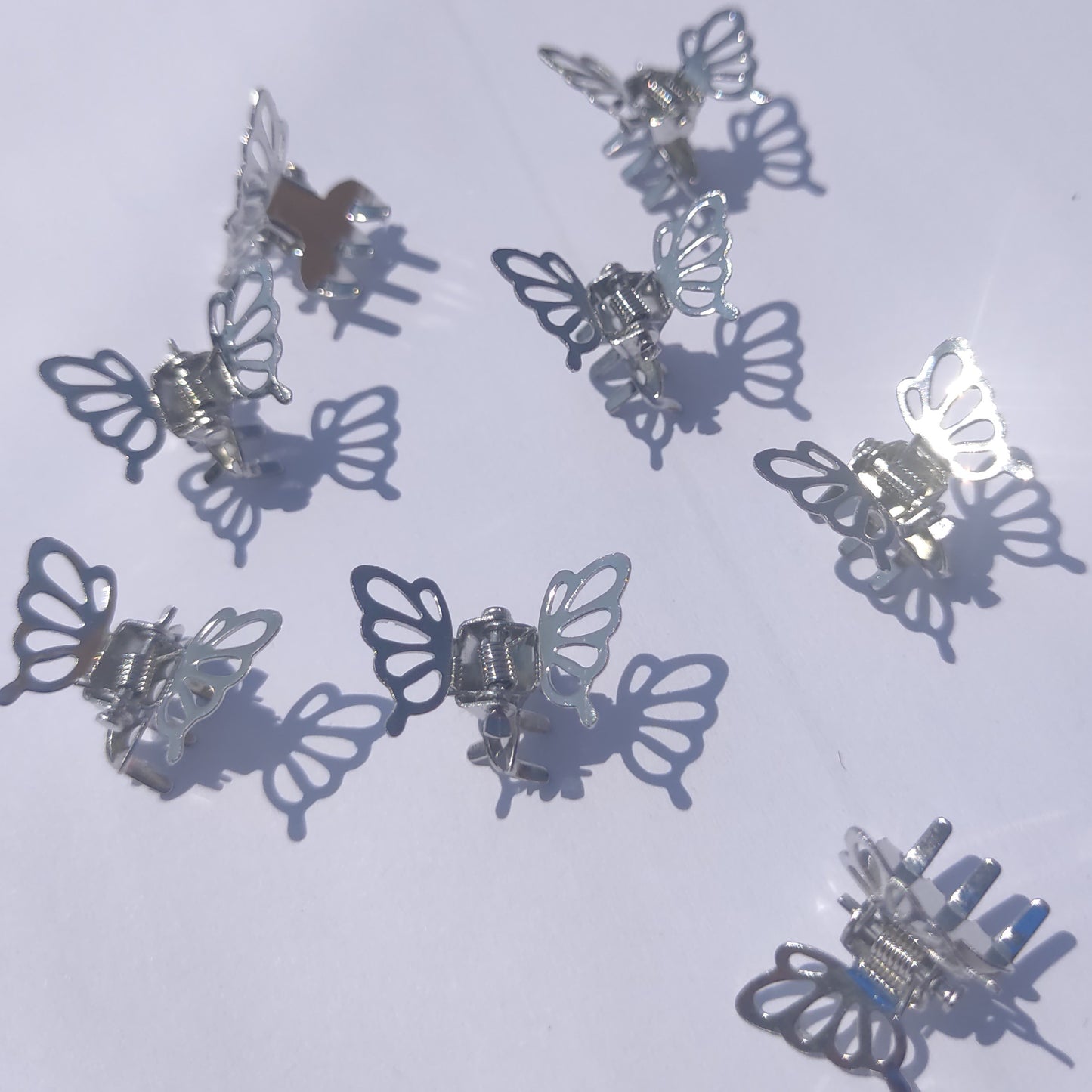 Butterfly Metal Hair Clips (Pack of 8)