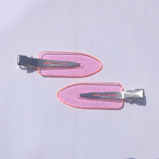 Flat Hair Styling  Clips- Glitter (Set of 2)