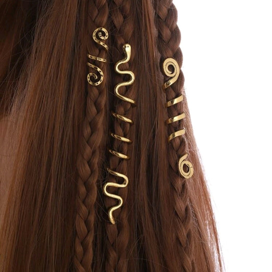 3 Piece Spiral Hair Rings