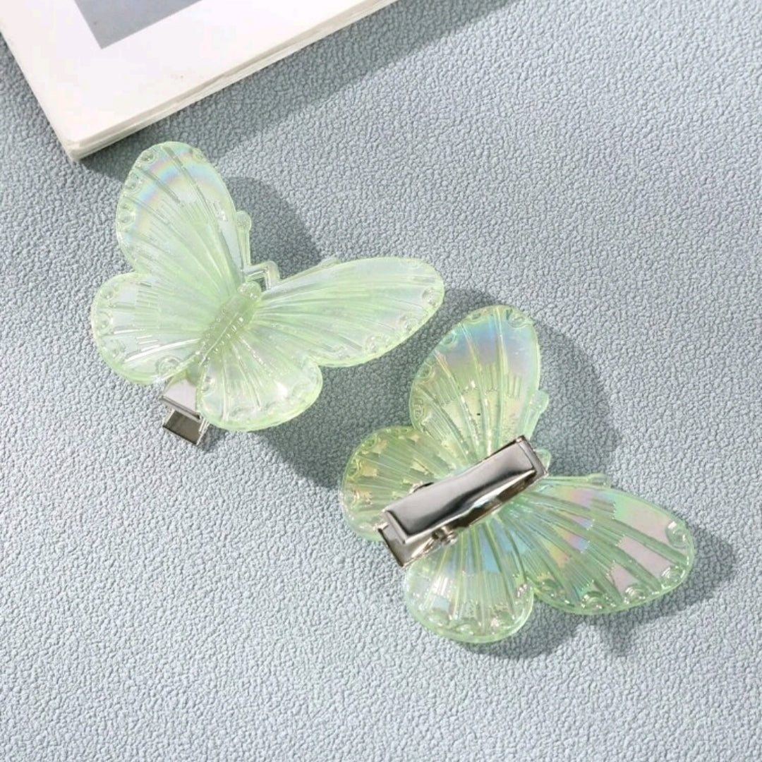 Transparent Butterfly Hair Clips (Pack of 4)