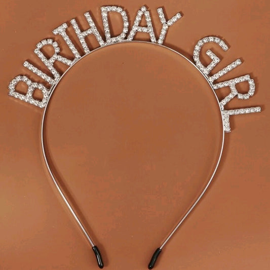Birthday Girl Headband- Silver