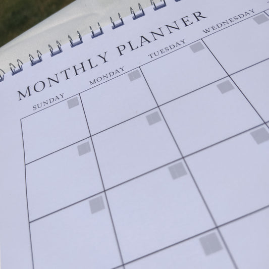 Minimal Monthly Planner Notebook A4