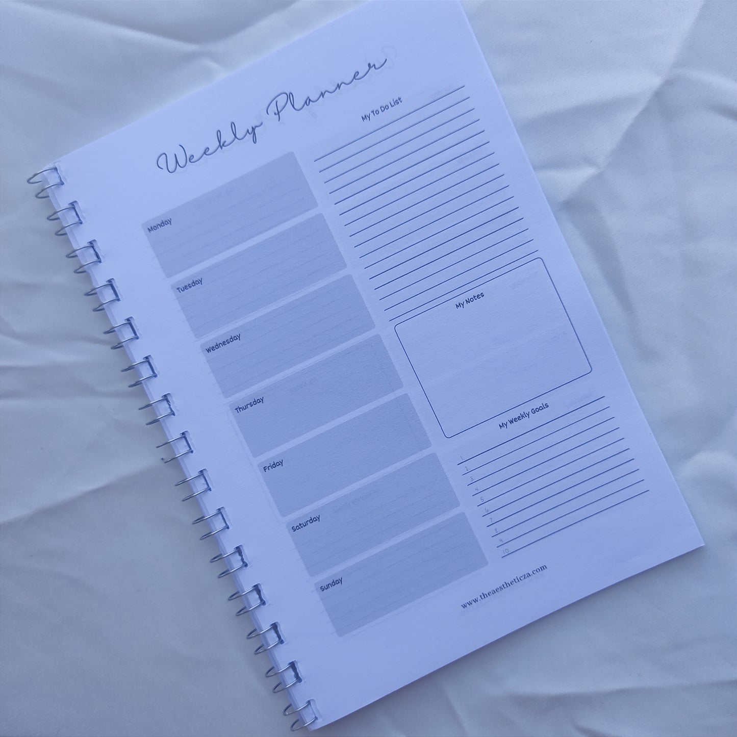 Minimal Weekly Planner Notebook A5