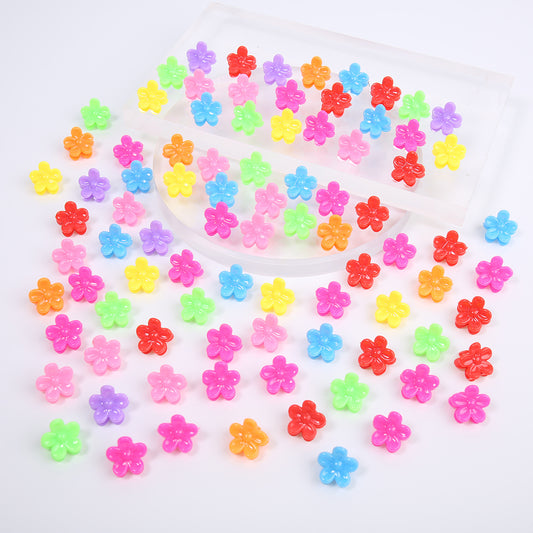 Small Flower Hair Clips (Set of 10)